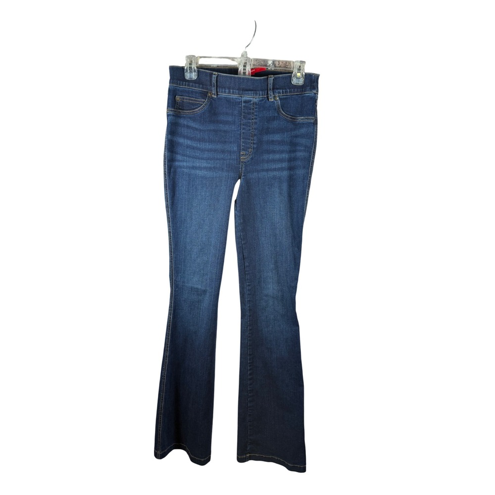 Spanx EveryWear Pull On Flare Jean M Tall Midnight Shade High Rise Denim Stretch
